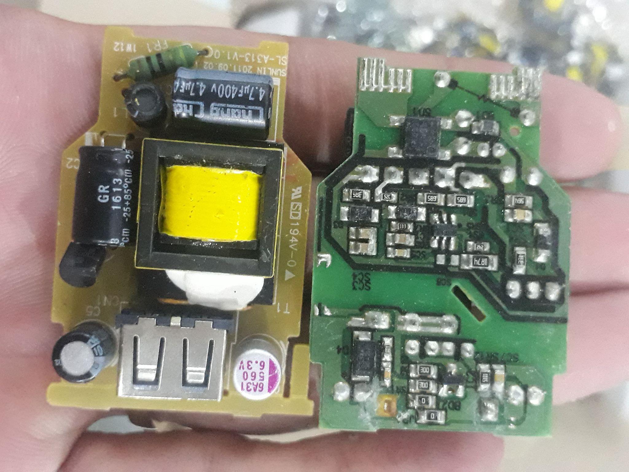 Combo 10 nguồn không vỏ 5v 1,5A max có cổng đầu ra USB