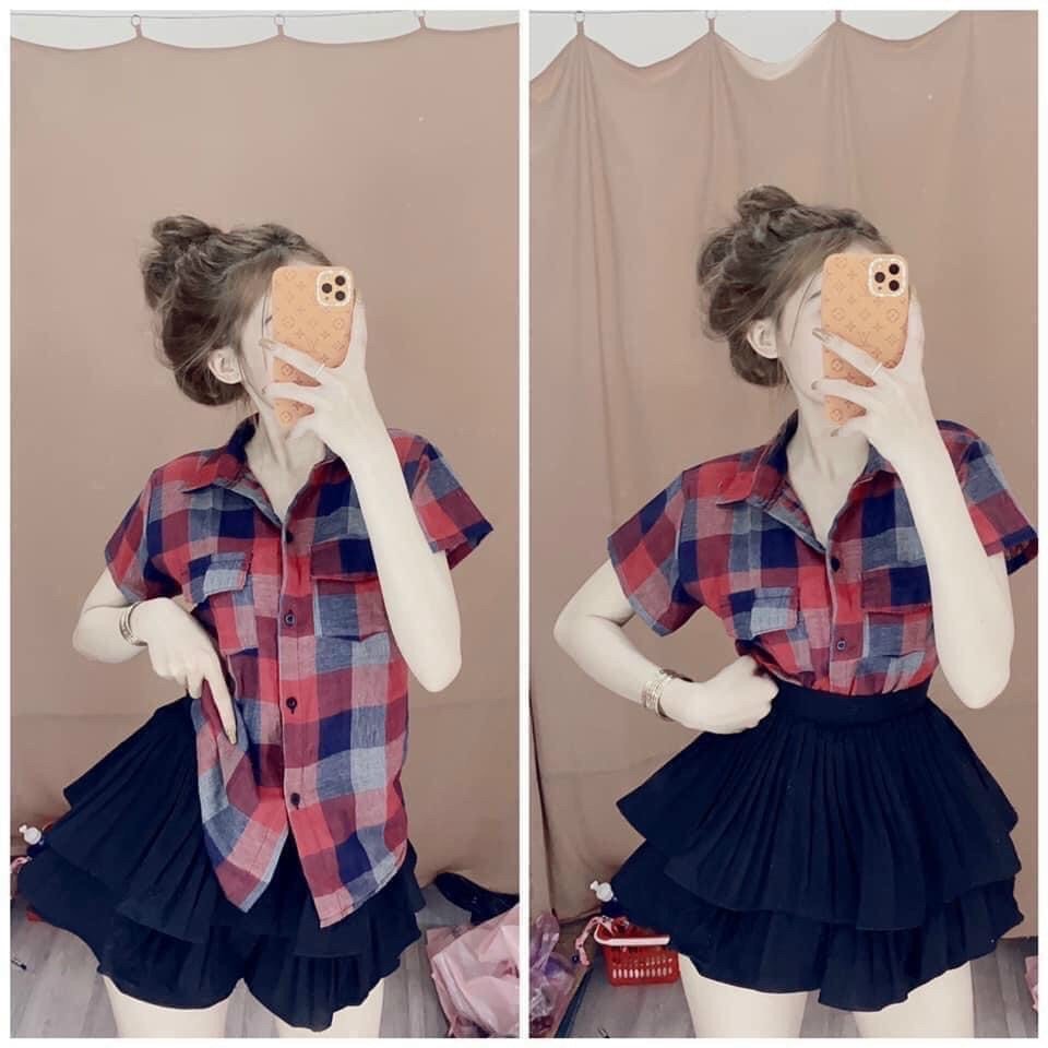 Sơ mi nữ tay ngắn BBR thời trangb cực hot 2022