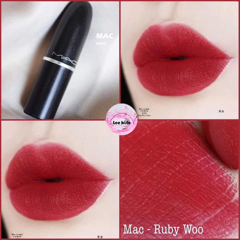 Son Mac Ruby Woo 707 Màu Đỏ Cổ Điển - Retro Matte Lipstick