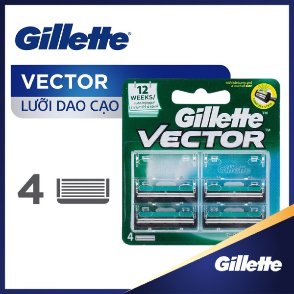 Lưỡi dao cạo râu Gillette Vector 4s