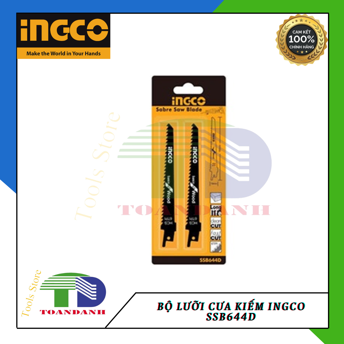 Bộ lưỡi cưa kiếm INGCO SSB644D
