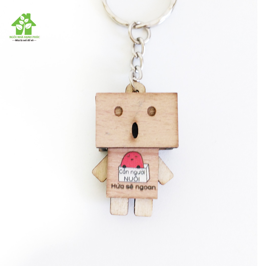 Móc khóa Gỗ Danbo siêu chất, mẫu tùy ý