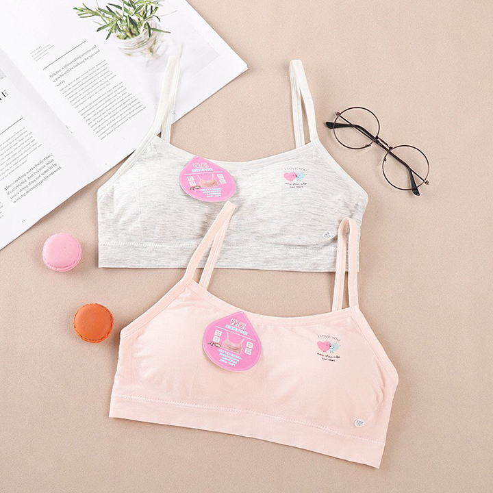 Áo lót thông hơi trẻ em- áo lót cho học sinh mút mỏng cottong 6019