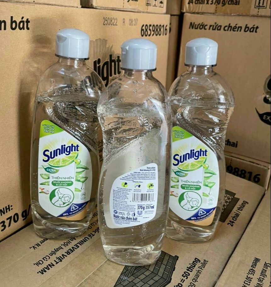 Combo 03 Chai Nước rửa chén Sunlight Siêu Sạch 370ml