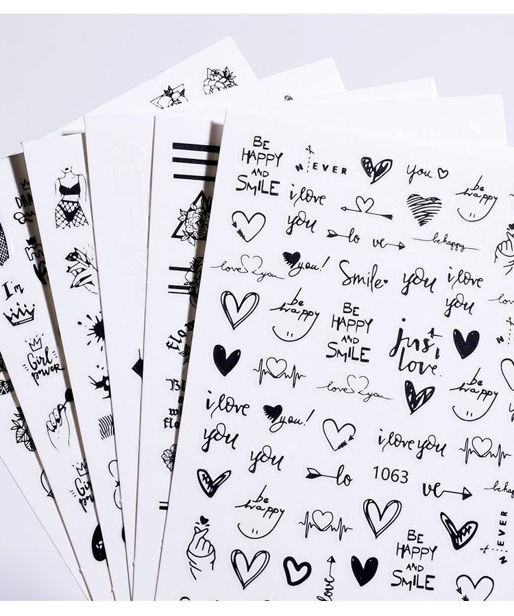 Sticker dán móng họa tiết độc đáo