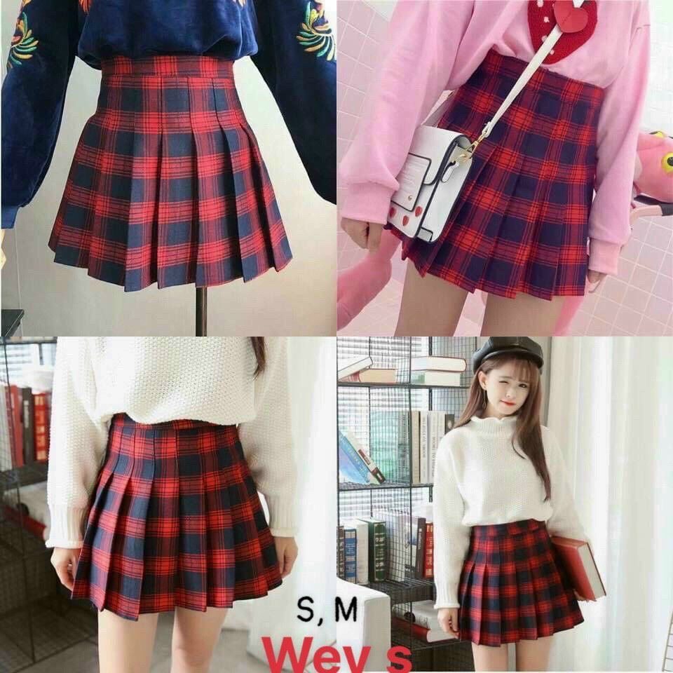 Chân váy ngắn sọc caro siêu cute, thiết kế tinh tế nhẹ nhàng phong cách trẻ trung dễ thương cá tính cho các nàng đi chơi, đi học tung tăng