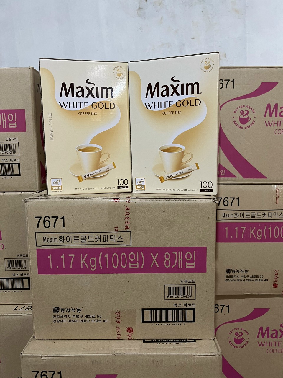 [Maxim Mocha và Maxim white ]Cà Phê Maxim Hàn Quốc Hộp 100 gói