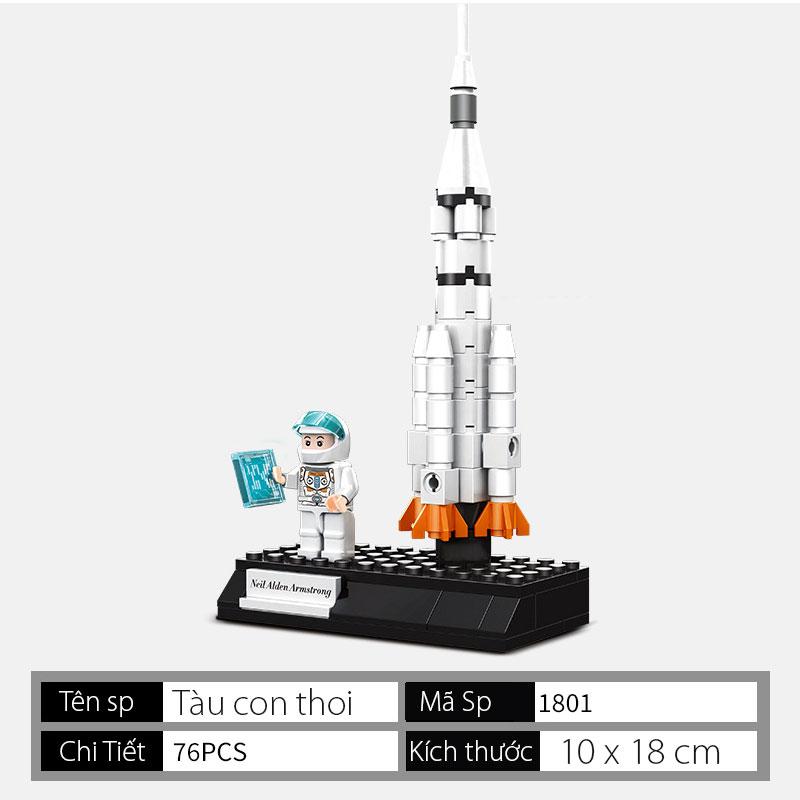 Đồ chơi lắp ghép Khoa Học Vũ Trụ Tàu vũ trụ tàu con thoi vệ tinh xe thám hiểm Bằng nhựa ABS an toàn  Lego Style