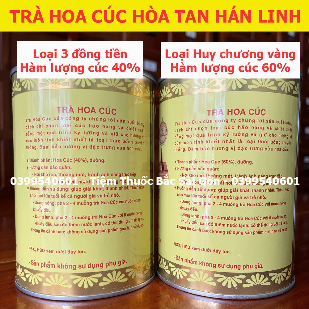 Trà Cúc Hòa Tan Hán Linh Lon 400g - Loại Huy Chương Vàng