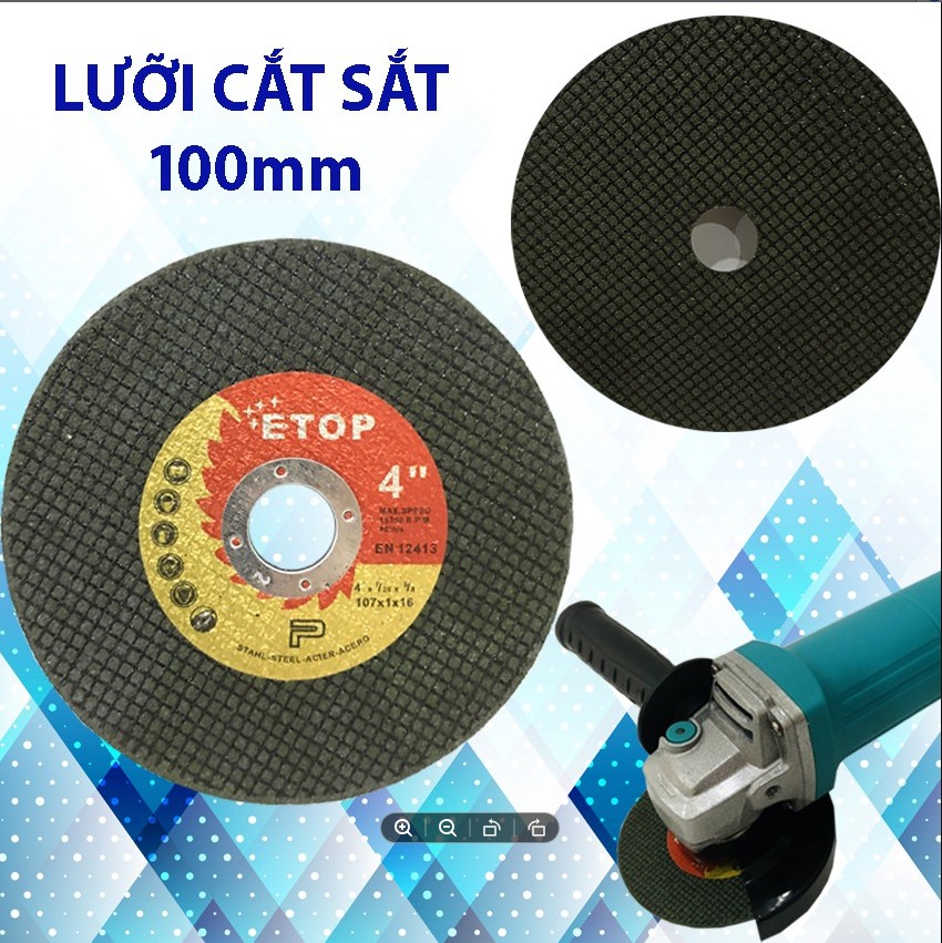 Lưỡi cắt sắt 100mm cho máy mài góc máy mài cầm tay