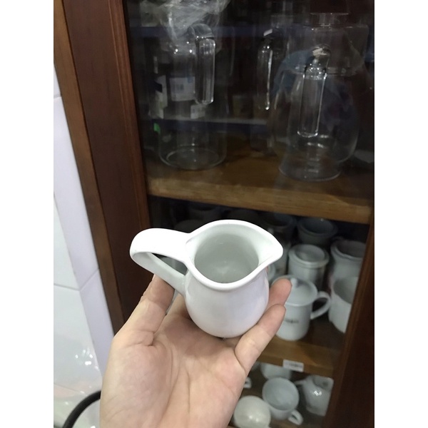 Bình Rót Sữa Ohio Size 1-2-3, Bình Sứ Rót Pha Chế Men Sứ Trắng, Cao Cấp | MTA-MART