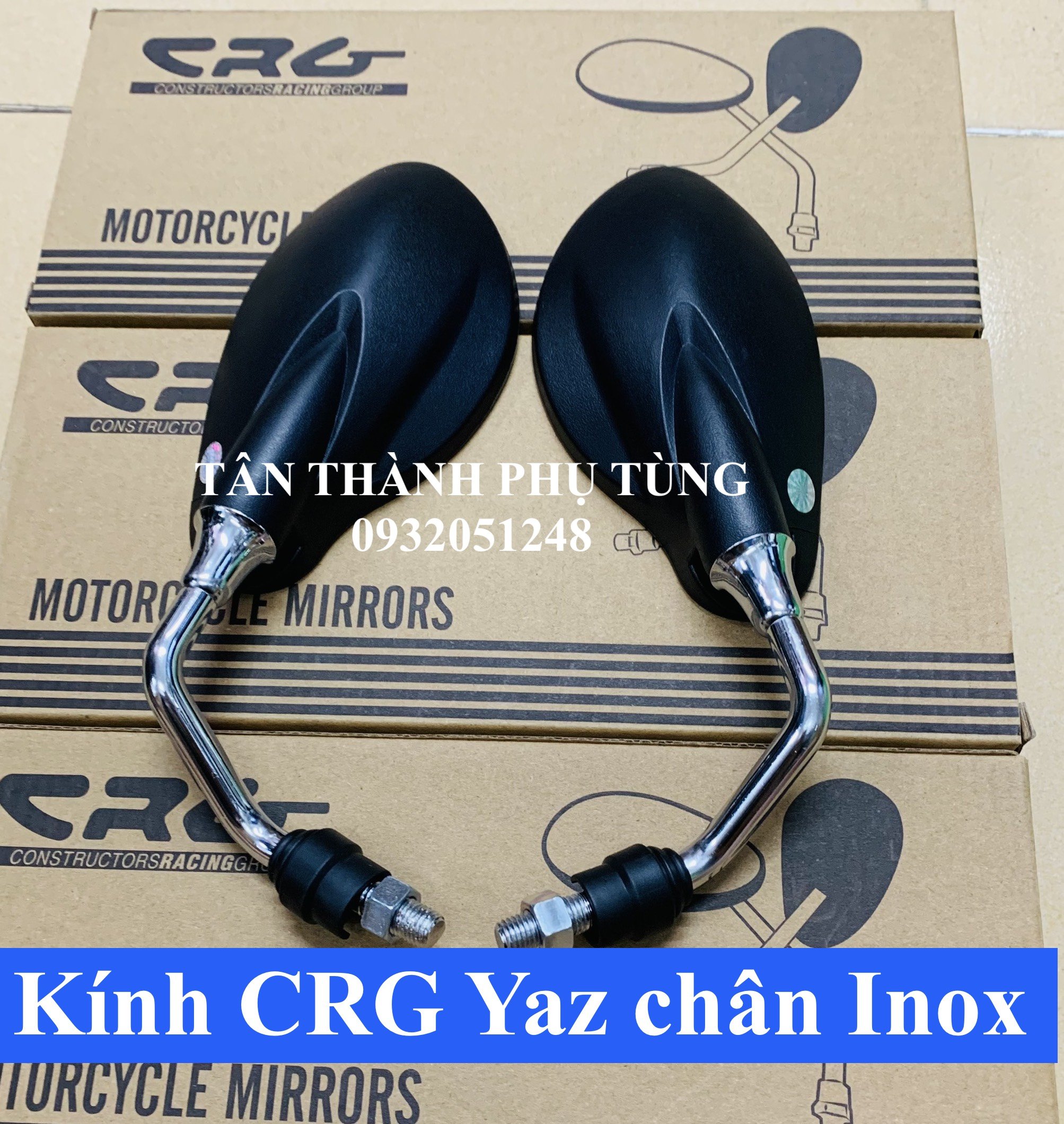 Kính chiếu hậu CRG kiểu Yaz chân Inox