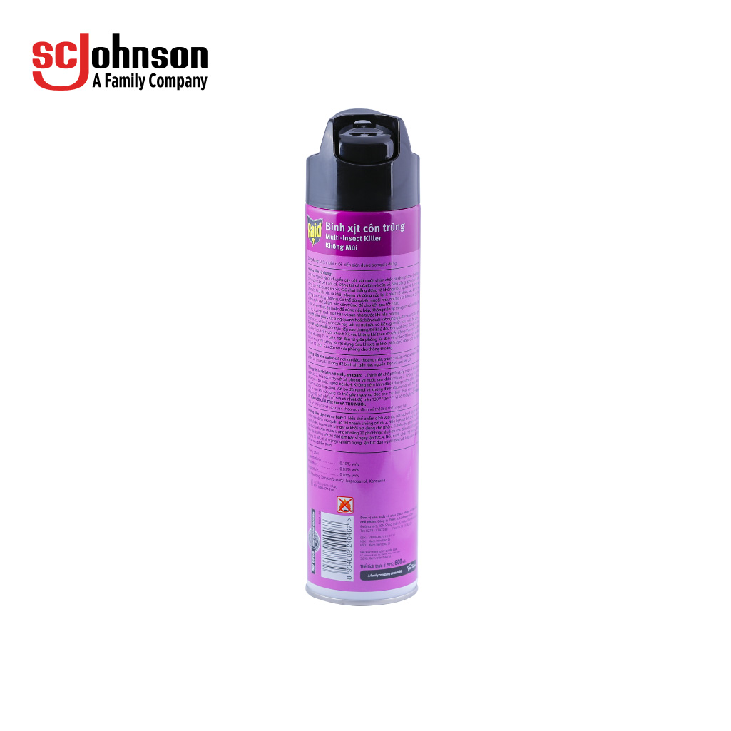 RAID Bình xịt côn trùng Không Mùi 600ml