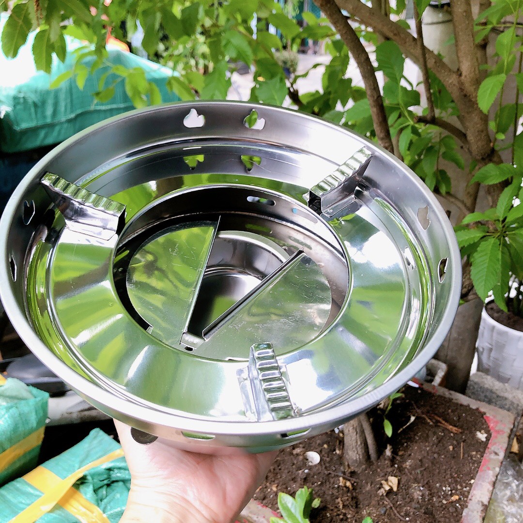 Bếp cồn inox có chắn gió tiện lợi