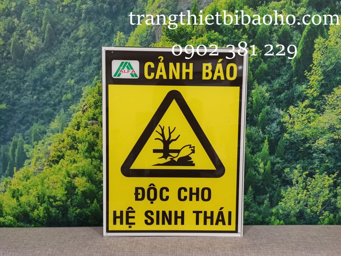 Biển cảnh báo cho hệ sinh thái, nước sâu - mica dán decal KT 30 x 40cm