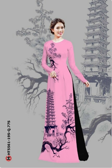[HCM]Vải áo dài phong cảnh