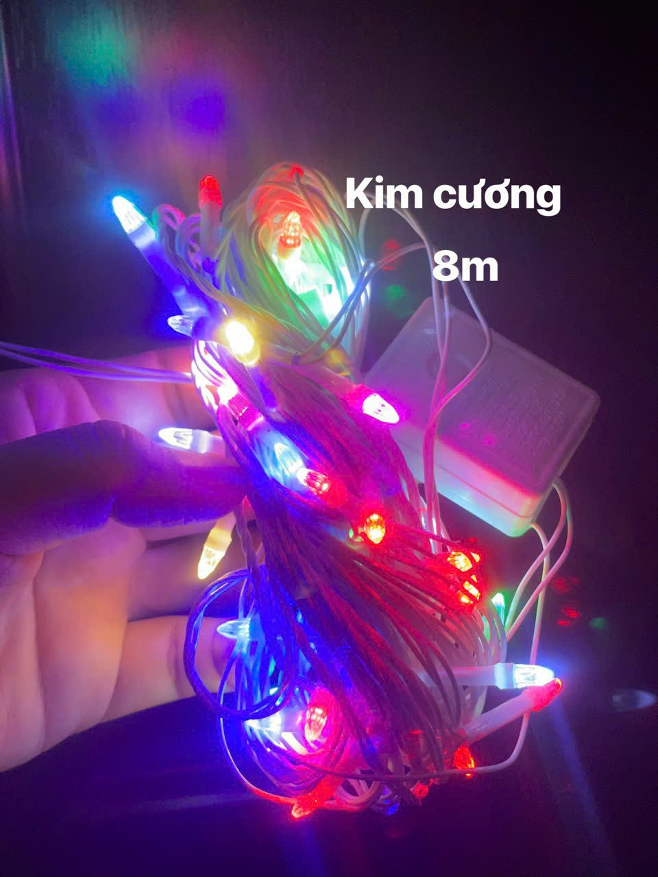 Dây Đèn Led Nháy Lục Giác 8M 50 Bóng