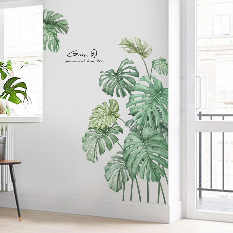 Decal dán tường cây lá nhiệt đới QR9146