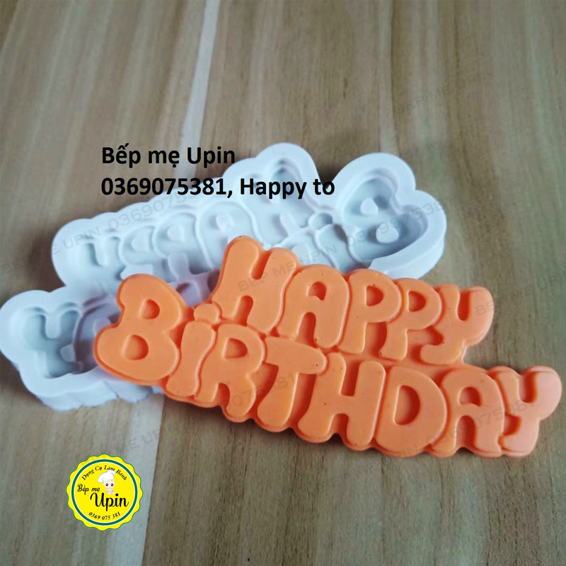 Khuôn silicon chữ Happy birthday