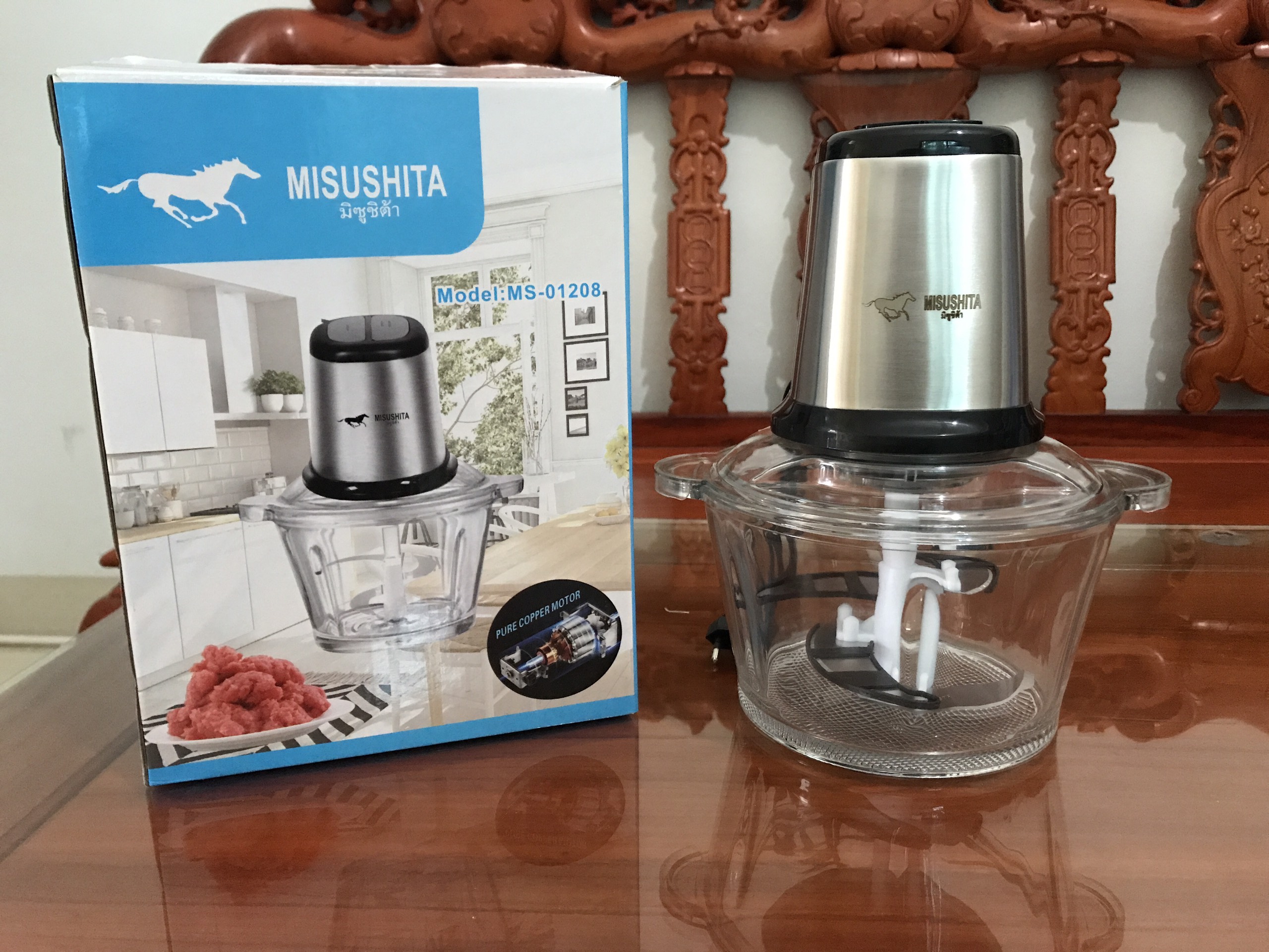 Máy xay thịt Misushita MS-01208 hàng Thái Lan đa năng cao cấp