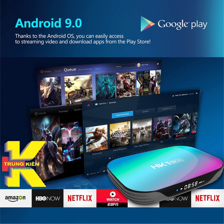 ANDROID HK1BOX ANDROID 9.0, 8K AMLOGIC S905X3 RAM 4GB/32G