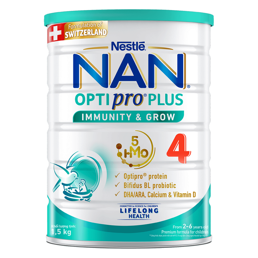 Sữa bột nestlé nan optipro 1, 2,3,4 hộp 850g