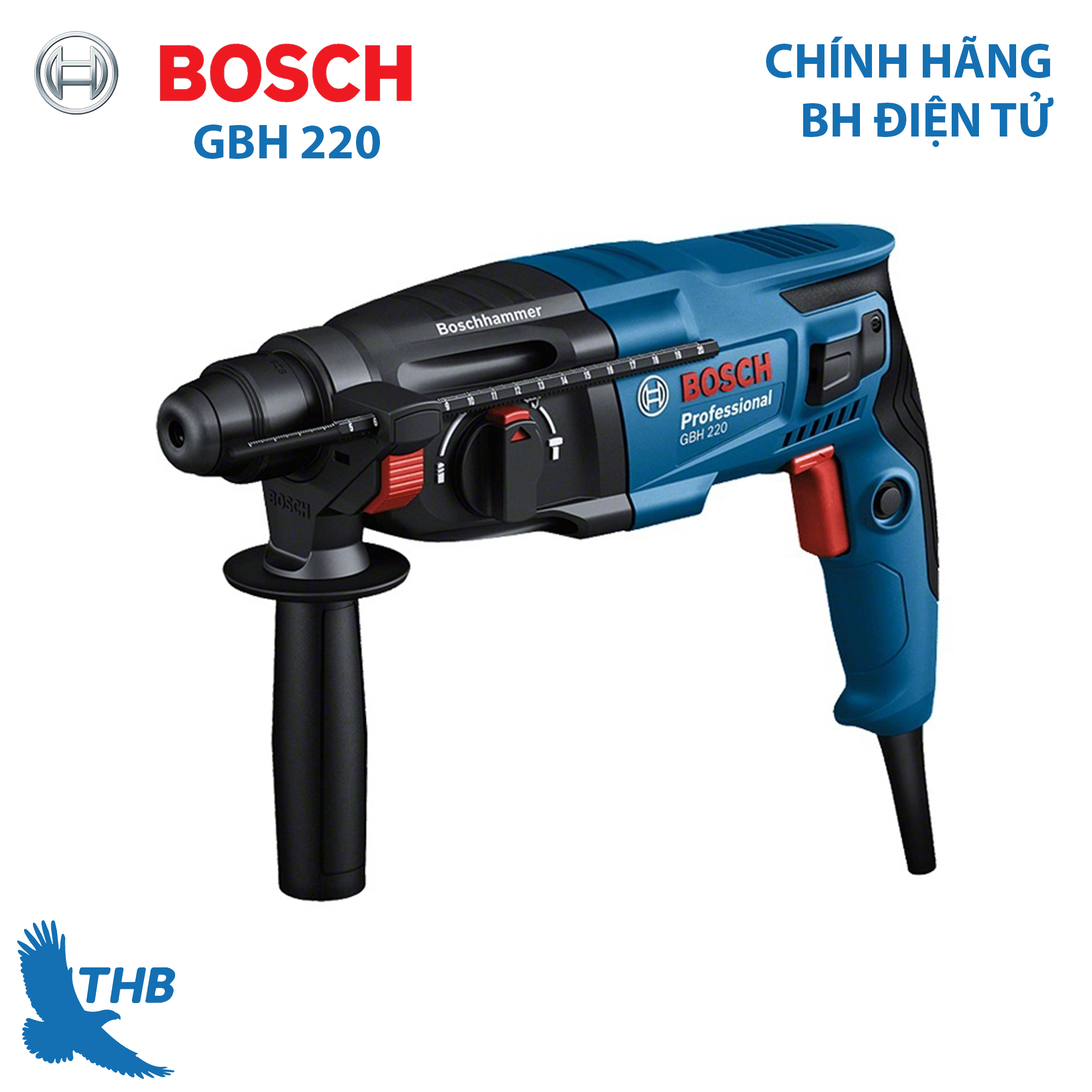 [Trả góp 0%] Máy khoan búa Bosch GBH 220