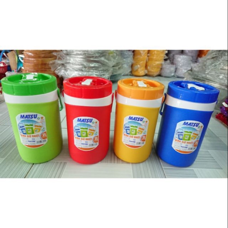 Bình đá 2 lít Matsu có vòi/ có quai xách tiện lợi. Bình đựng đá đựng nước nóng - STORE BÙI HUY