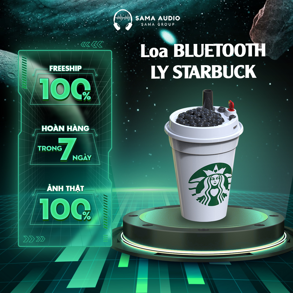 Loa bluetooth mk-401 hình ly starbucks - loa trầm ấm - thiết kế độc đáo - loa không dây decor siêu cute