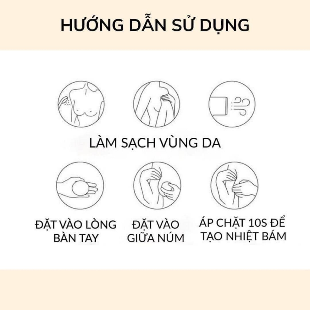 [GIẢM 5% ĐƠN 129K]Miếng dán ngực silicon nhiệt tự thân EBLIN