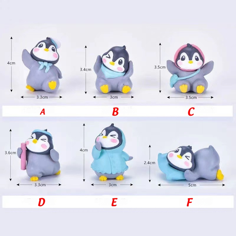 Set 6 mô hình Chim Cánh Cụt siêu dể thương