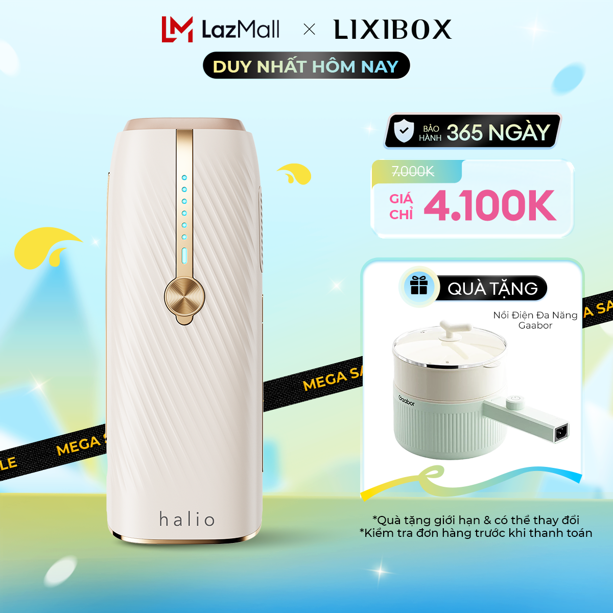 Máy Triệt Lông Lạnh Sapphire Halio InfinityGlow Advanced IPL Sapphire Cooling Hair Removal Device