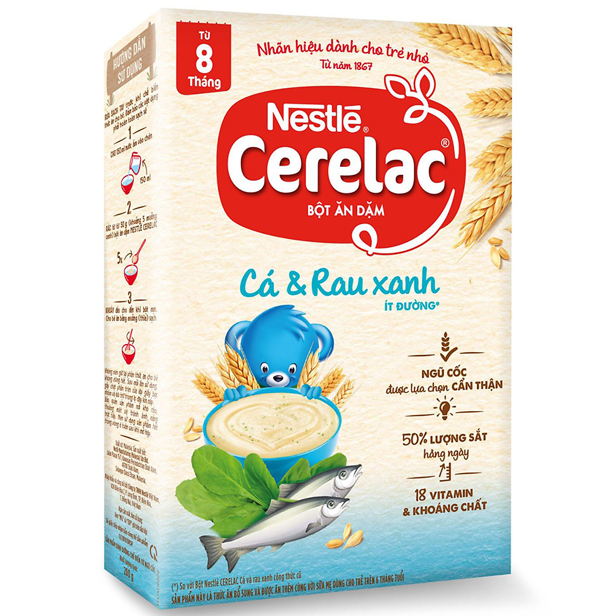 Bột ăn dặm Nestle Cerelac cho bé từ 6 tháng trở lên