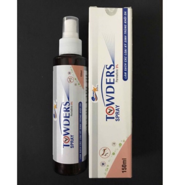 Towders spray 100ml - 150ml - Towder xịt ghẻ, xịt loại bỏ ký sinh trùng trên da giá rẻ