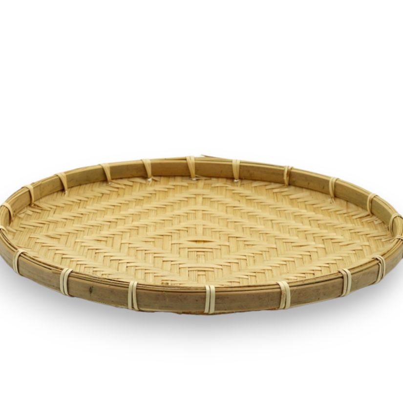 Mẹt tre đan kín, mẹt tre trang trí, dùng làm khay, decor