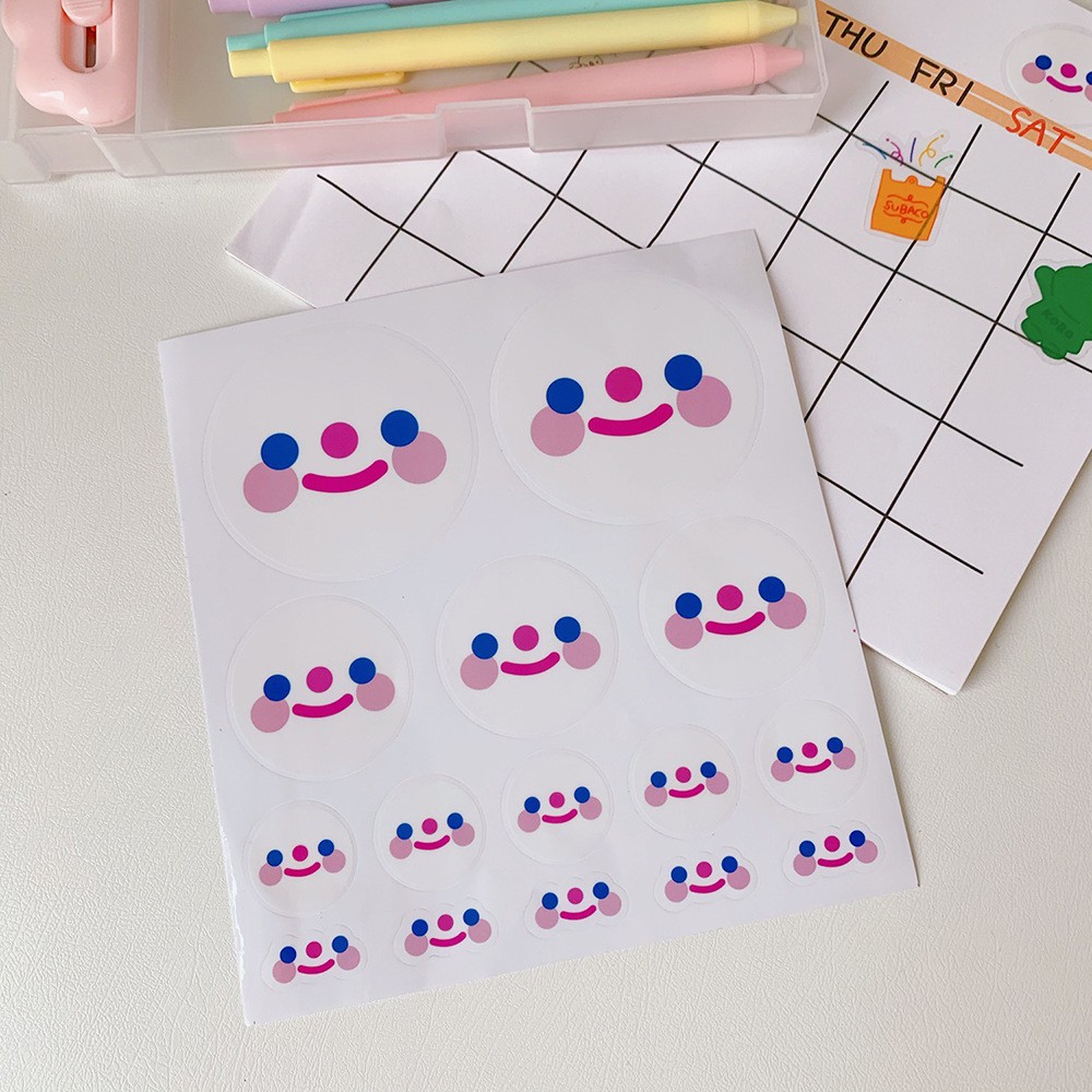 Miếng Dán Phim Hoạt Hình Mặt Cười - Hình Dán Cute A214