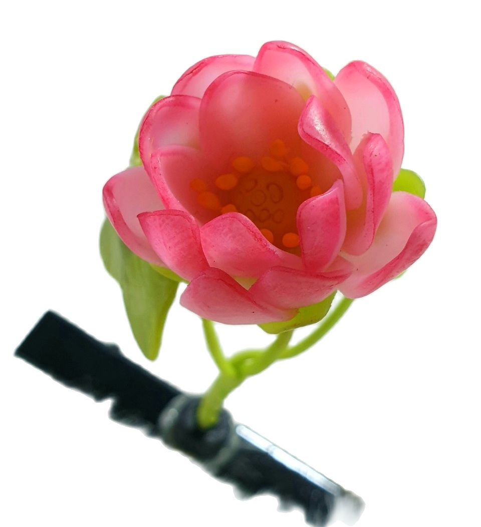 Kẹp tóc hanmade từ đất set hình hoa thiên nhiên đáng yêu