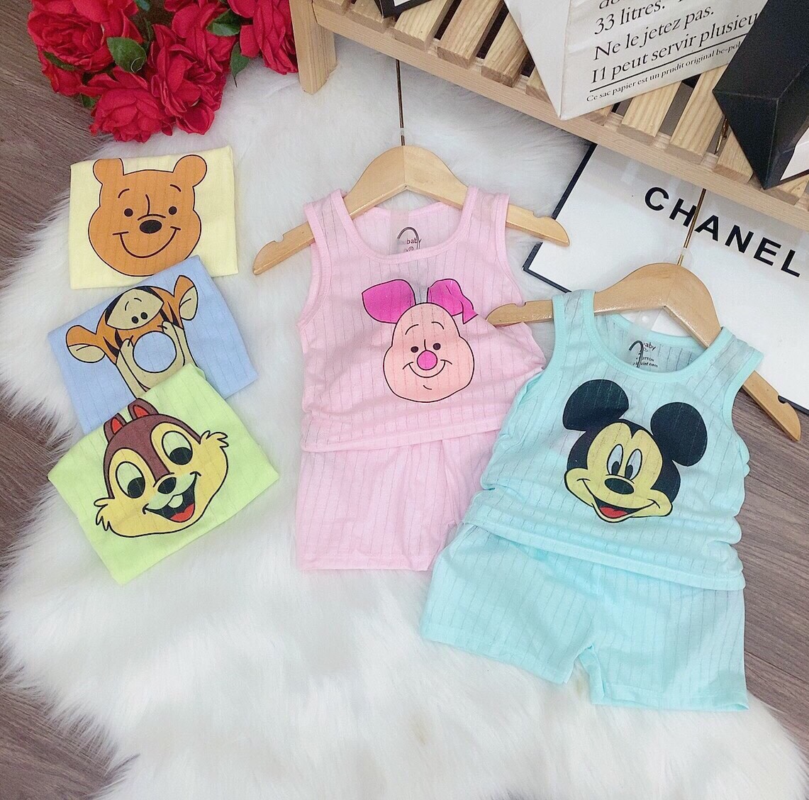 BỘ THUN COTTON CHO BÉ (6-15kg)