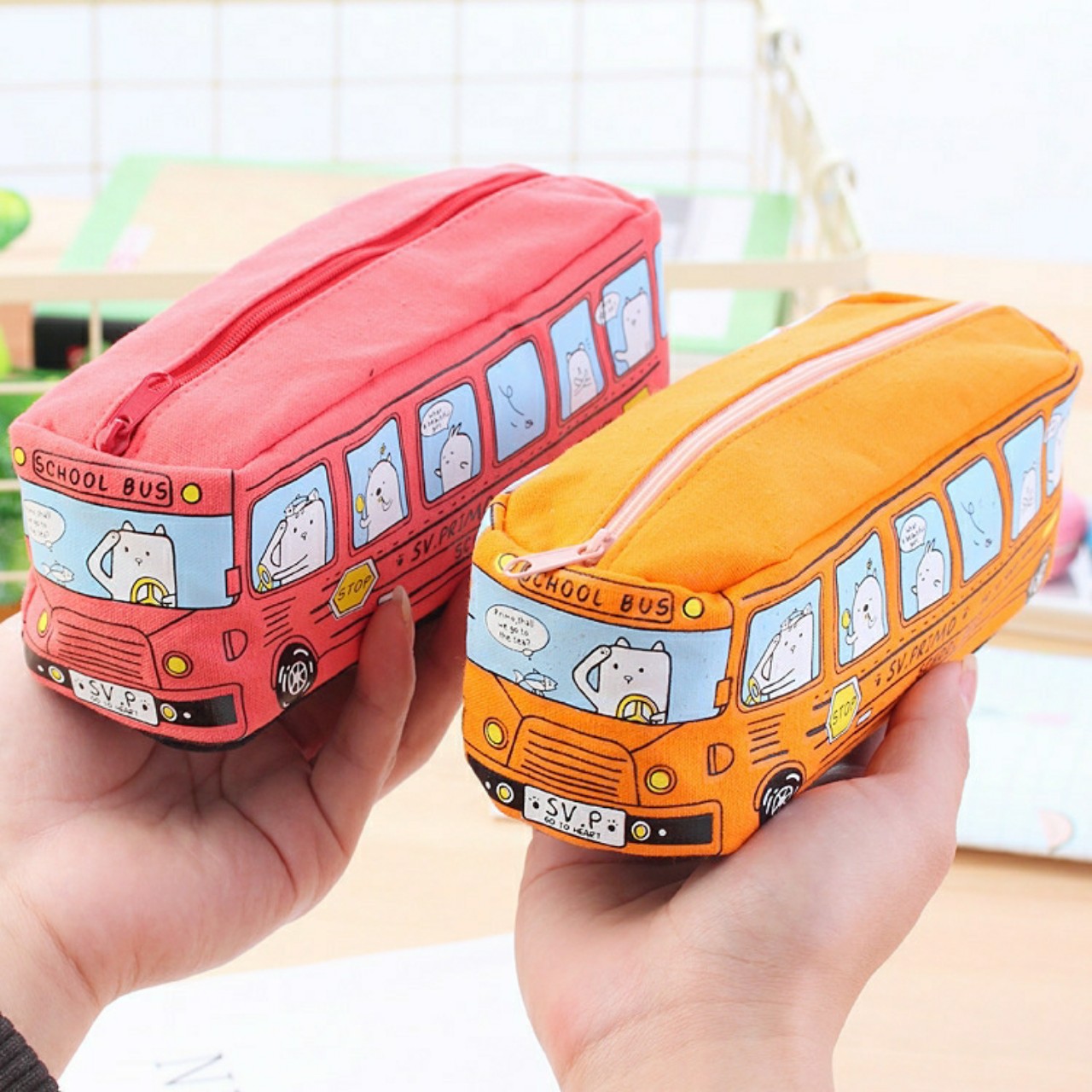 Hộp bút hình xe bus