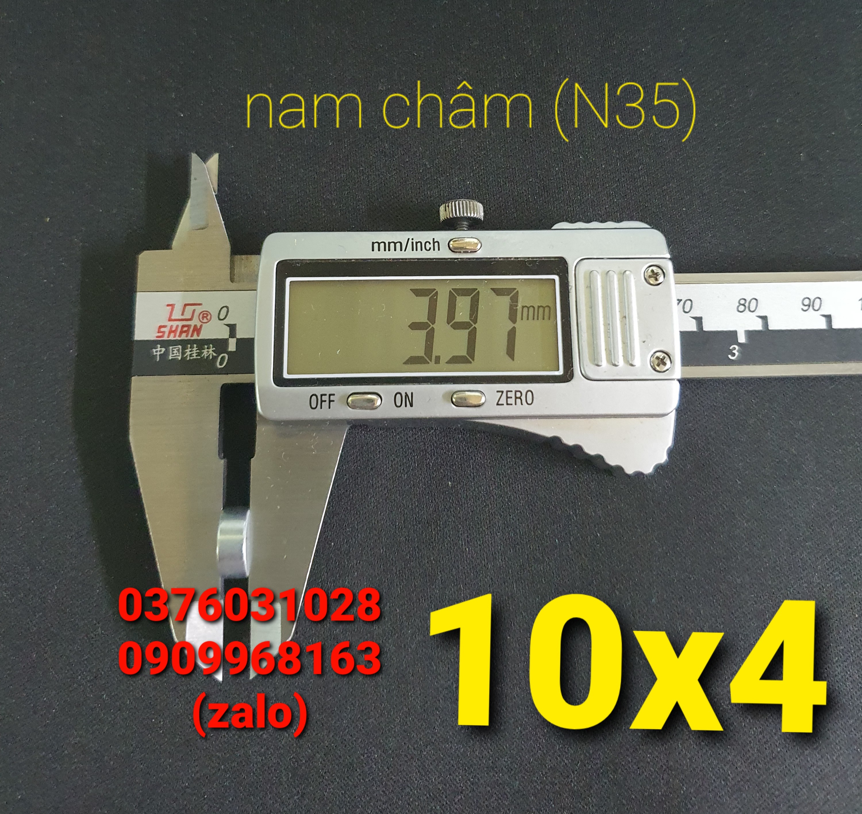 [HCM]Nam châm vĩnh cửu (N35) 10x4 (hộp 10 viên)