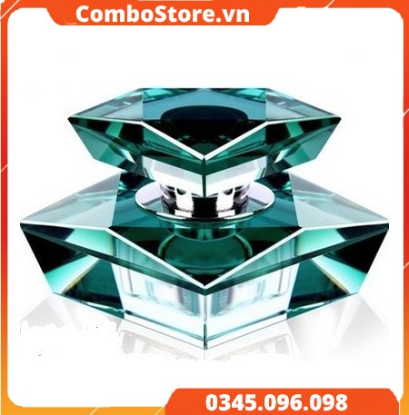 Nước hoa ô tô pha lê vuông đặt taplo cao cấp