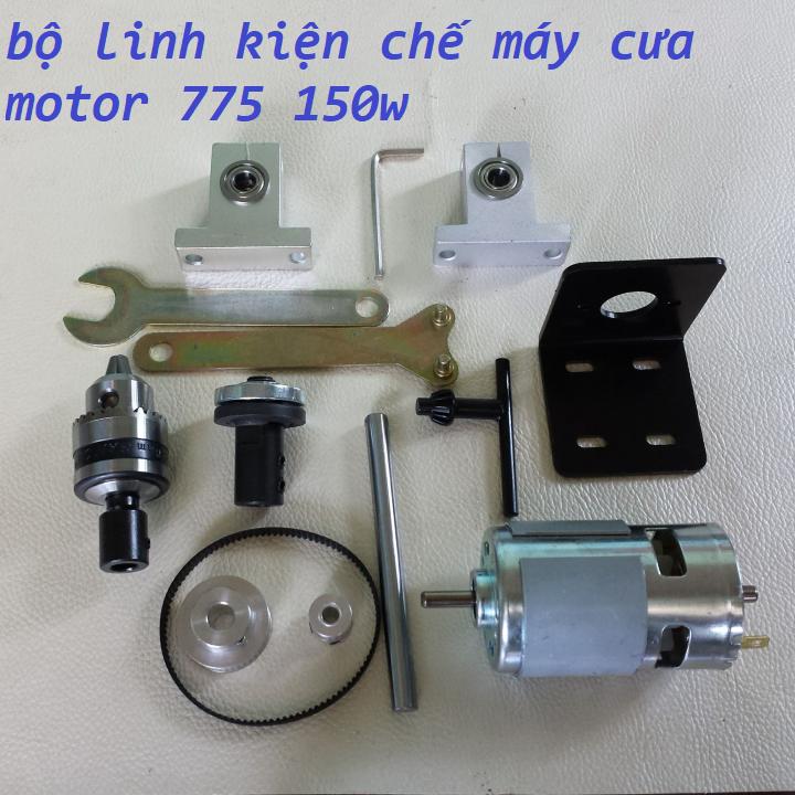 Bộ Combo chế máy cưa bàn với motor 775 - 150w