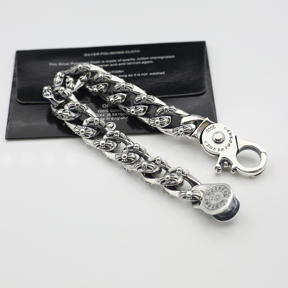 Lắc Chrome Heart Floral bạc fullbox - Phụ Kiện Chrome Heart