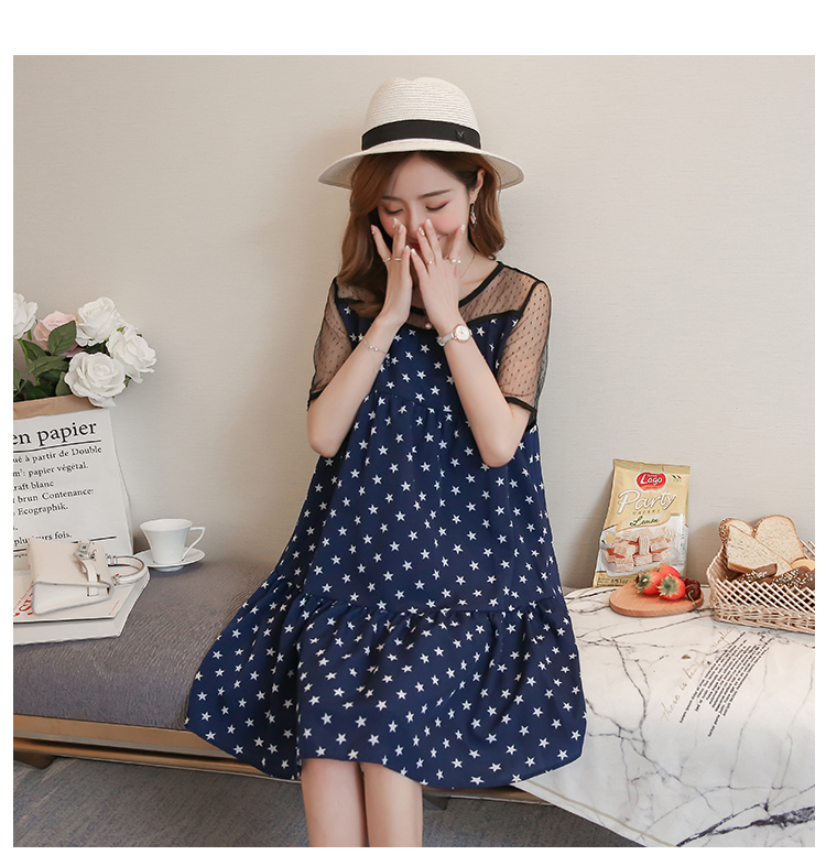 Đầm bầu suông họa tiết db01