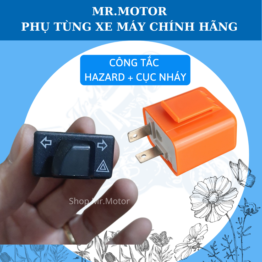 Combo công tắc Hazard - Cục nháy( Rơ le) xinhan