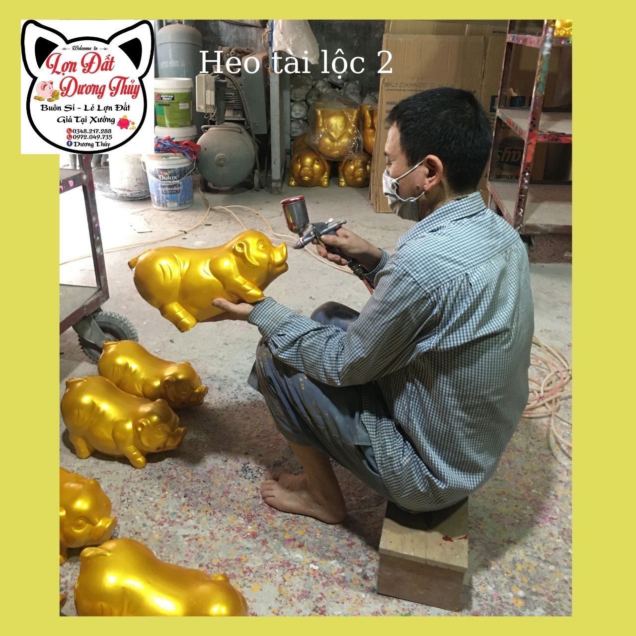 Heo đất, lợn đất, Heo Vàng Tài Lộc 3 size To