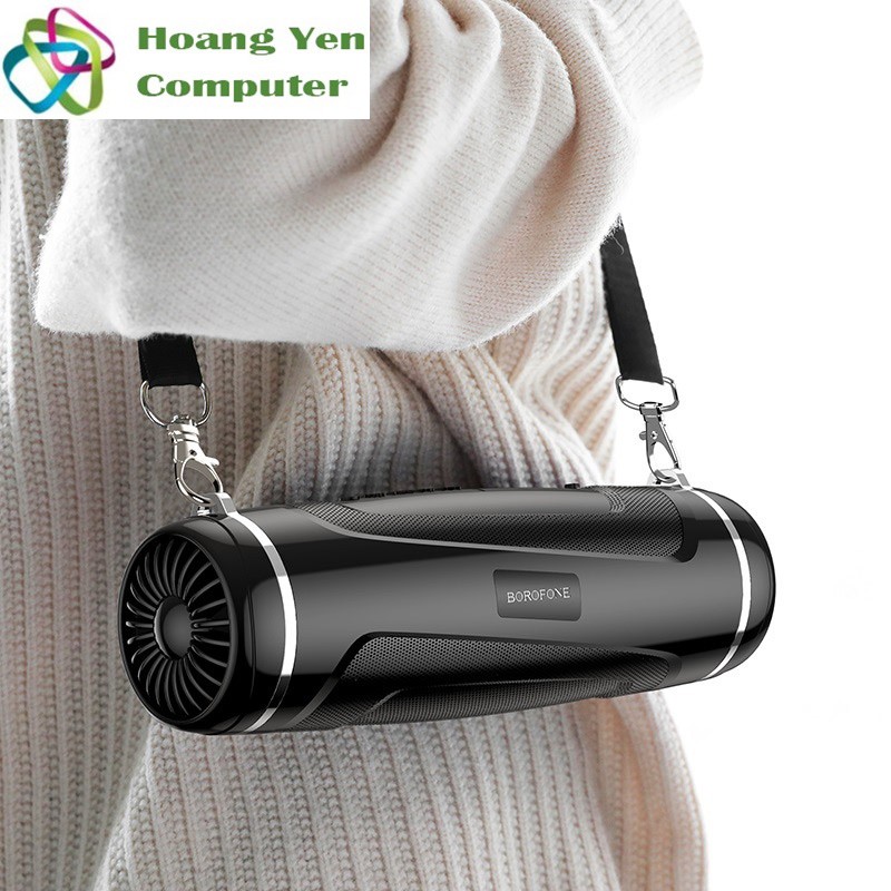 Loa bluetooth borofone br7 tích hợp đèn pin dây đeo âm thanh lớn rõ - bh 1 năm - hoàng yến computer