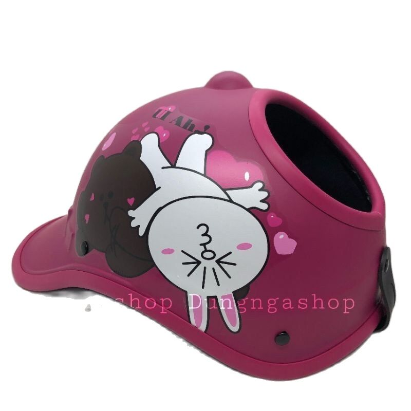 Helmet with Cut-Out Top and Hair Tie at the Back for Women