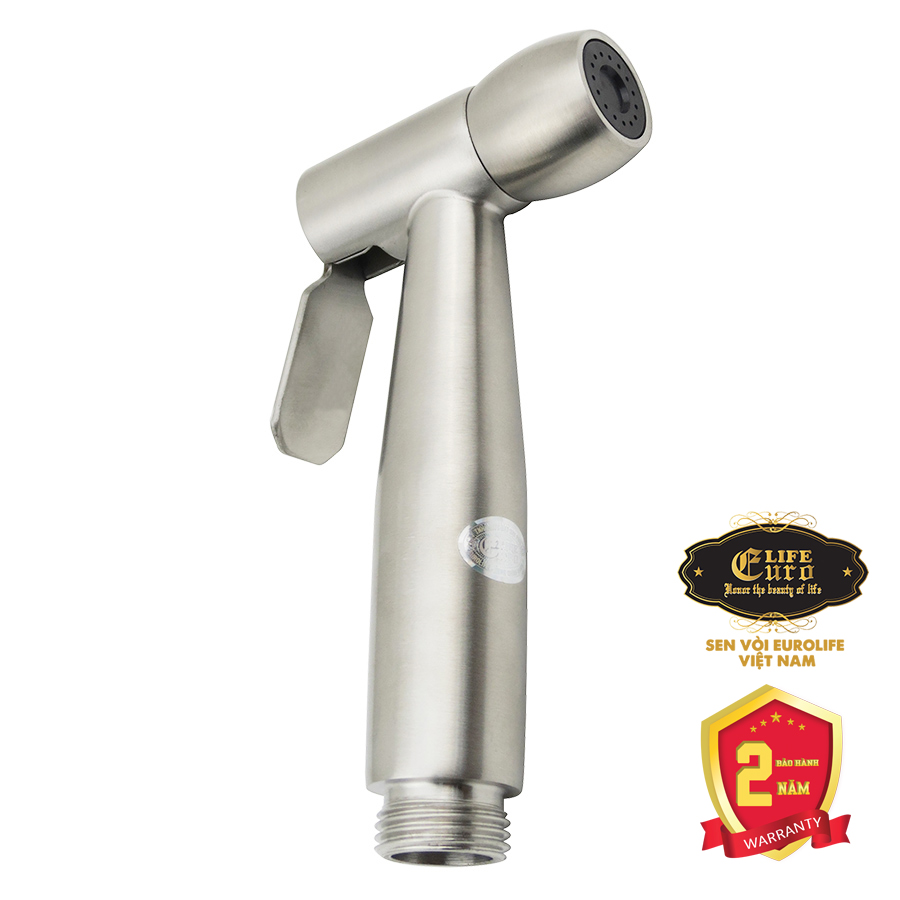 Tay xịt vệ sinh INOX SUS 304, tăng áp cao Eurolife EL-H-X05 (Trắng vàng)