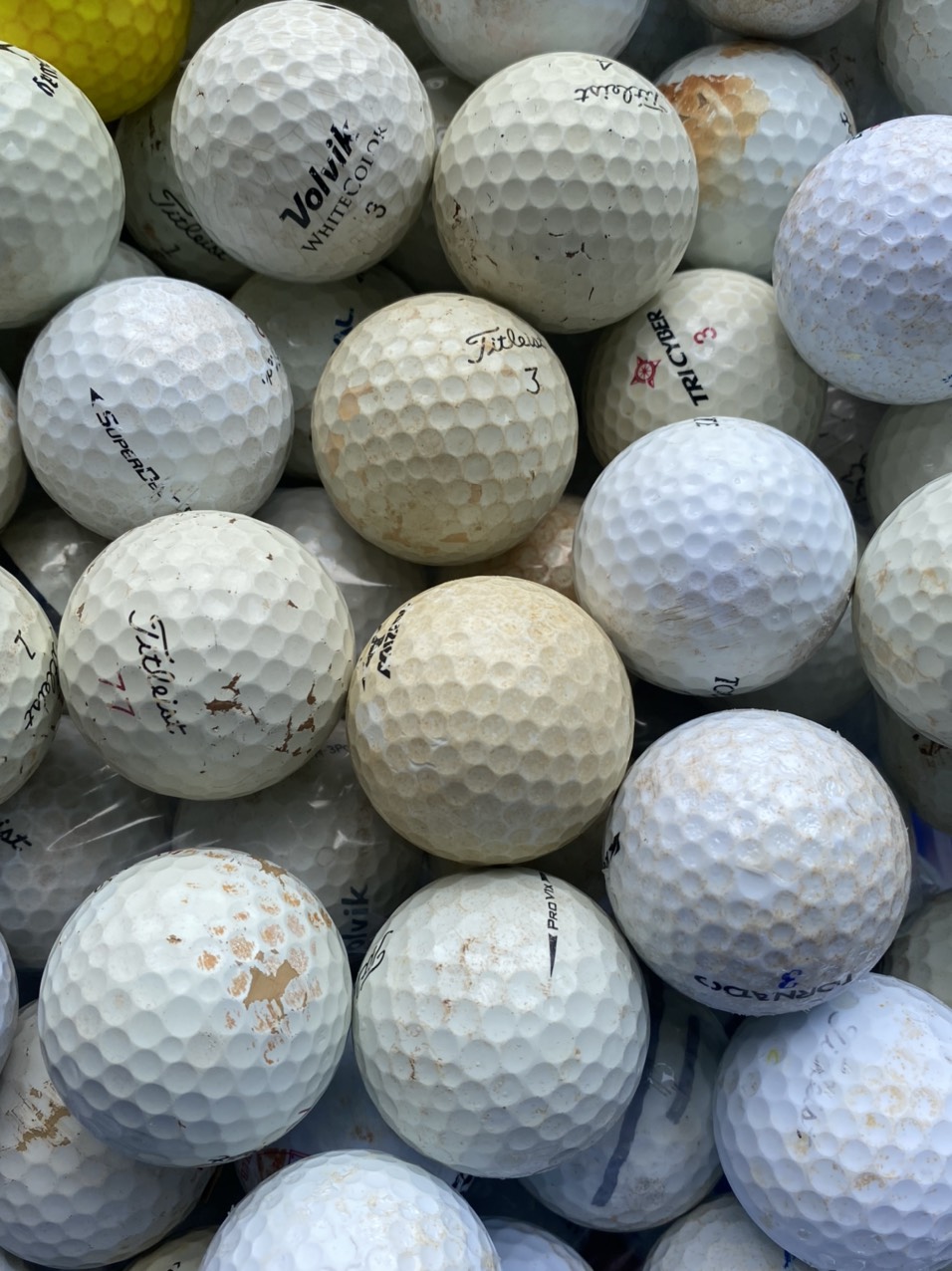 Bóng tập golf các thương hiệu 3 lớp loại xấu - 10 quả